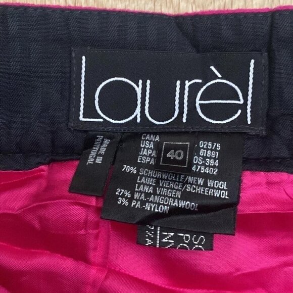 Y2K Vintage Lauren by Escada Wool Pencil Skirt 90s Minimalist - Picture 4 of 11